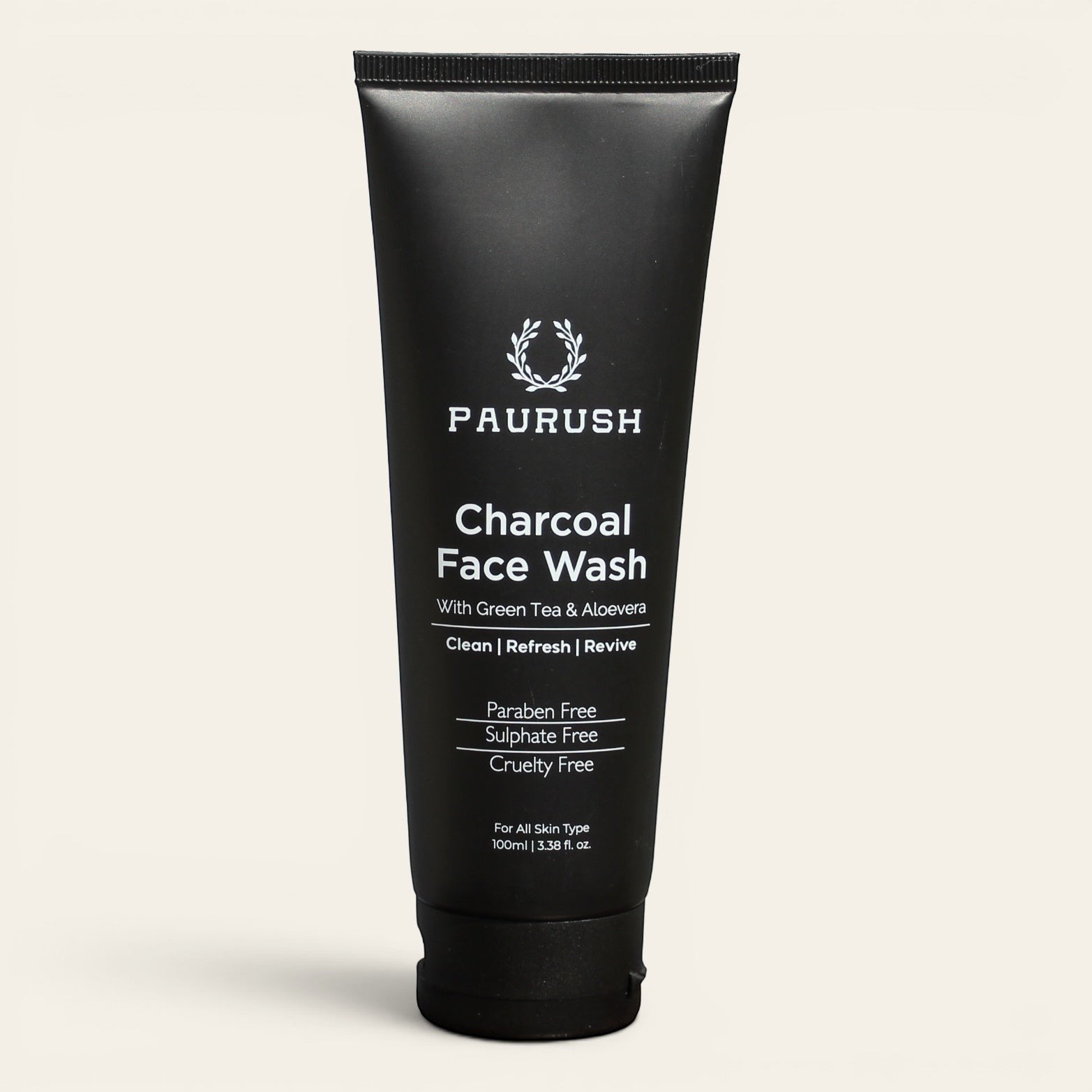 PAURUSH Charcoal Face Wash — included in the Daily Duo set