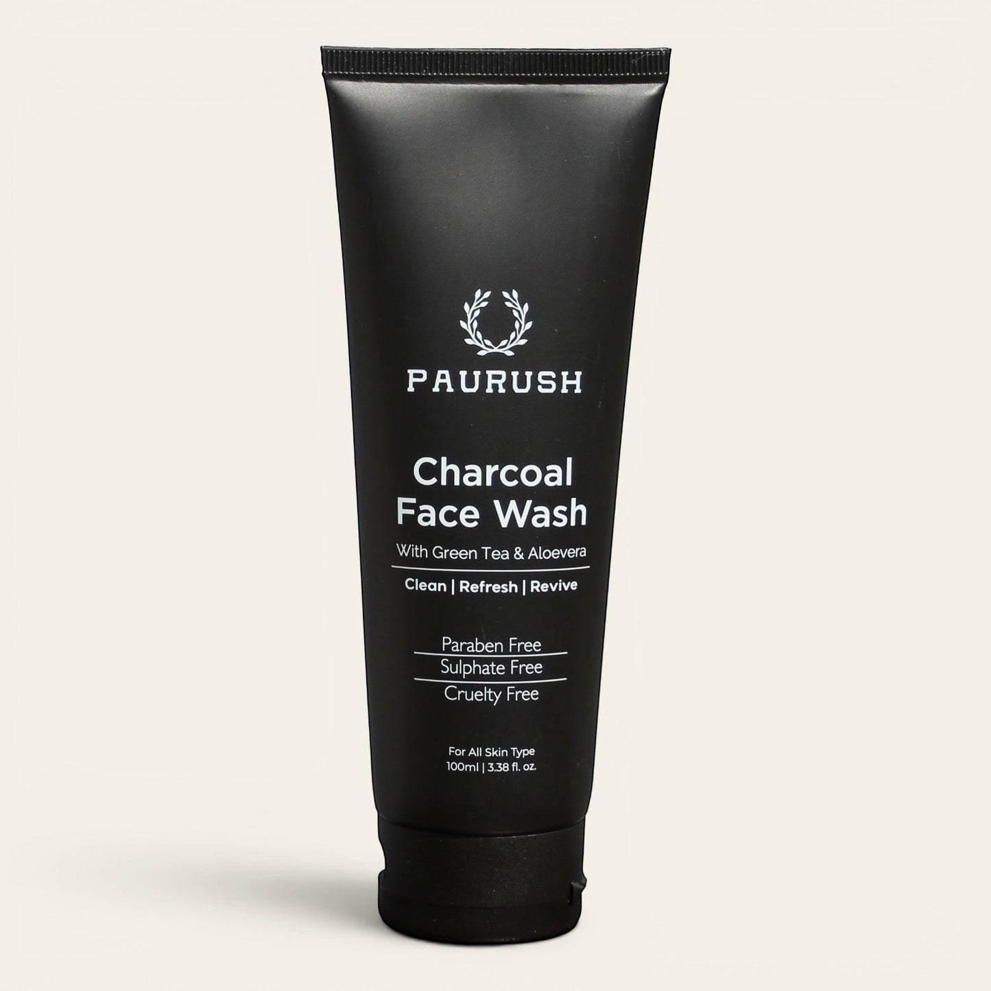 PAURUSH Charcoal Face Wash — included in the Complete Routine set